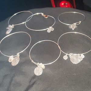 Six silver alex and anni bracelets